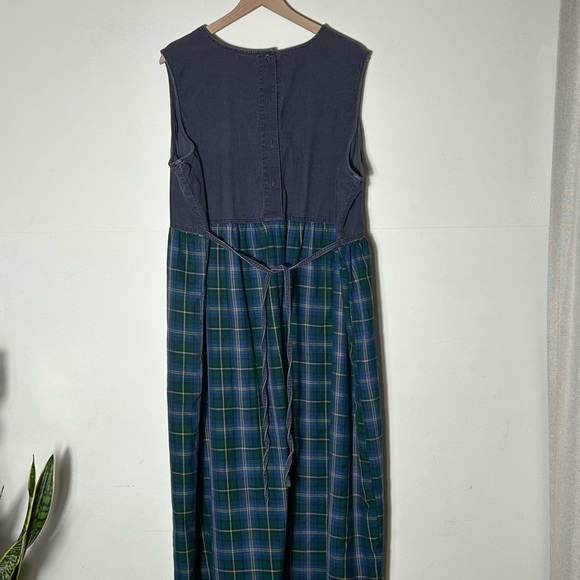 Christmas Vintage Gingerbread Corduroy Flannel Dress Women's Size 26 Holiday - Picture 6 of 7